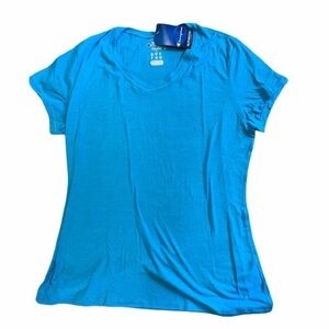 Champion Blue Quick Dry Wick Away T-Shirt Large Athletic Performance NWT